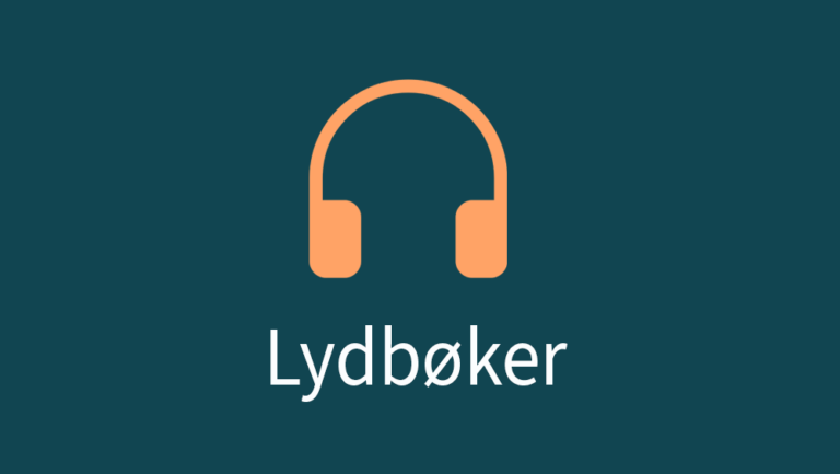 Hodetelefon-ikon og teksten lydbøker