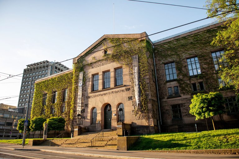 Nasjonalbiblioteket på Solli plass, bygget.